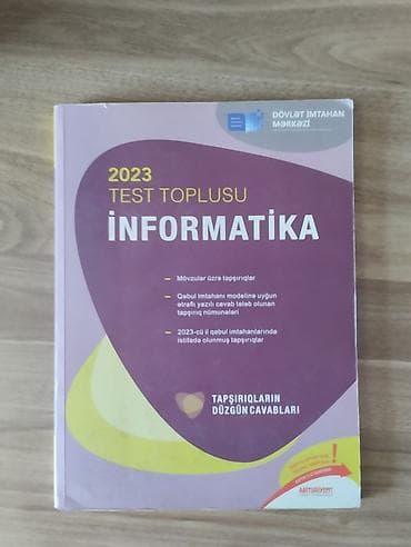 Məhsul: “İnformatika – 2023 Test Toplusu” (DİM) Xüsusiyyətlər: -