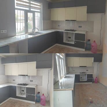 Metbex mebeli 350azn. Masa 3,5 m + 1,5m Derinlik 50 sm Shkaflar 2,8 m lalafo.az -da Metbex mebeli 350azn. Masa 3,5 m + 1,5m Derinlik 50 sm Shkaflar 2,8 m