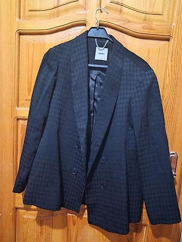 Koton qadın blazer ceket - Rəng: qara - Naxış: xırda — 1