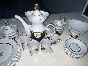 acar naboru satilir: Çay dəsti, rəng - Ağ, Farfor, 6 nəfərlik — 2