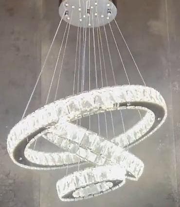 Led Çılçıraq, 4 və daha çox lampa, Xrustal