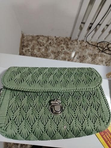 orginal canta: Makrame toxunuşlu çiyin/çapraz çanta - Material: sıx makrame ipindən — 2