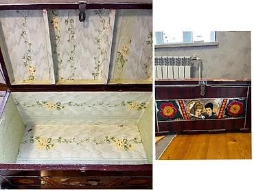 bəy gəlin şəkilləri: Başlıq: Retro “Toyunuz Mübarək” cehizlik sandıq Məhsul təsviri: - — 3