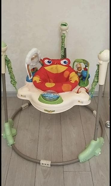 Uşaq üçün interaktiv tullanqa/jumperoo - Dairəvi dayaq çərçivəsi və 4