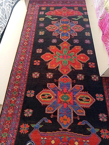 elektron saat oyrənmək: Əl toxuması xalça dəsti – iki uzun yolluq - Naxış — 1