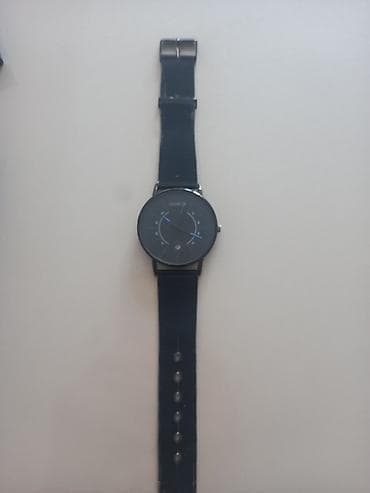 telefon saati: GENEVA kişi qol saatı - Minimalist, zərif dizayn – qara siferblat və — 1