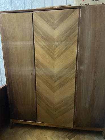 panda tortu: 3 qapılı, Siyirməli, Qəhvəyi, Taxta, Açılan, Düz dolab — 3