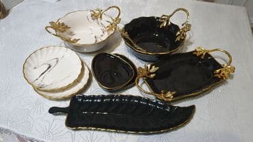 dərin boşqab: Tort və şiriniyyat qabı, rəng - Qara — 4