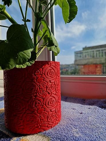 3d qelem: 3D printerdə çap olunmuş yeni dekorativ dibçək. ​İstənilən rəngdə və — 1