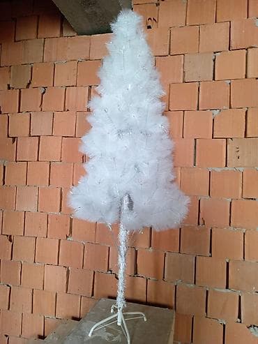 qar adamı: Ağ süni yolka ağacı - Rəng: qar kimi ağ - Material: PVC/folqa tipli — 3