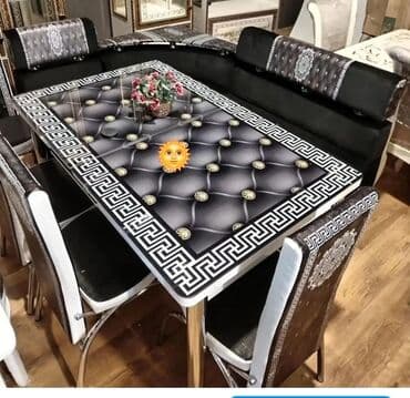 Mətbəx üçün, Yeni, Dördbucaq masa, 4 stul