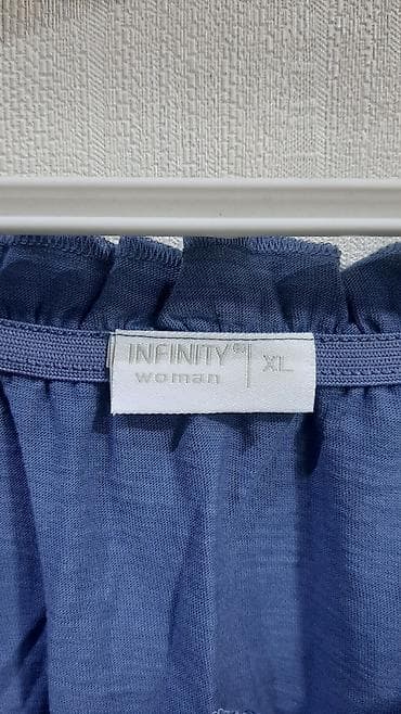 sortlar: INFINITY Woman bluz – XL ölçü - Rəng: tünd mavi - Model: elastik — 3