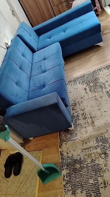 qoşa divan: Künc divan, Açılmayan, Vеlur parça — 3