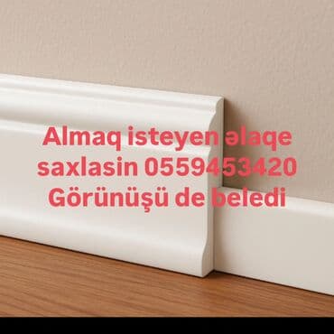 Ağ rəngli PVC süpürgə, divar və döşəmə qovşağını estetik şəkildə