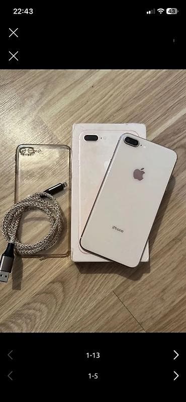 daxili kredit iphone: IPhone 8 Plus, 128 GB, Ağ, Zəmanət, Barmaq izi — 7