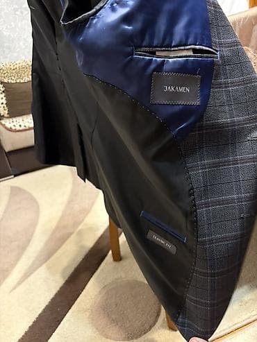 koja pencek: Jakamen kişi gödəkçəsi – Classic Fit - Naxış: boz tonlarda xırda xallı — 4