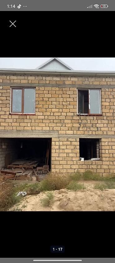 İki mərtəbəli yarımçıq tikili – daş divarlı fərdi ev. - Konstruksiya