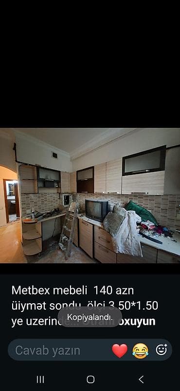 Мебель: Metbex mebeli 140 azn üiymət sondu ölçi 3.50*1.50 ye uzerinde hecne — 1