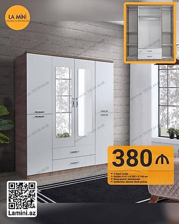 4 qapılı şkaf – La Mini - Ölçülər: Dərinlik 47 sm × Hündürlük 200 sm × — 1