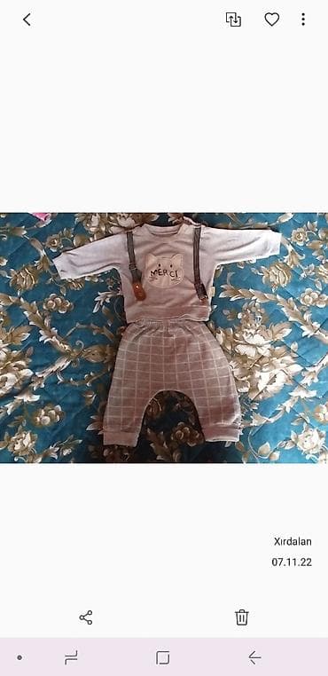 детские вещи на осень: 1,2 dəfə geyinilib
3,6 ay — 1