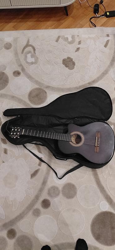 ucuz gitara satisi: Klassik gitara – kəsikli (cutaway) korpuslu model. Rəng: tünd — 2