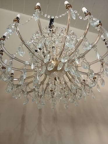 lan: Çılçıraq, 10 və daha çox lampa, Xrustal — 2