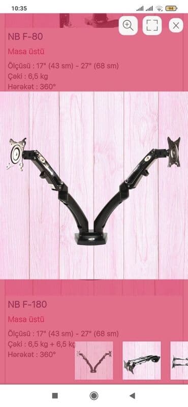 maşın videoları: Yeni gəldi NB firmasına məxsus
 2 Qollu masa üstü Kranşteyn 
Cəmi 150₼ — 3