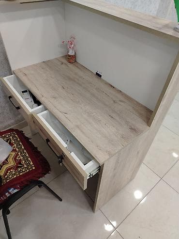 ofis masaları: Resepsion masası / qarşılayıcı stend - Dizayn: Açıq palıd teksturalı — 2