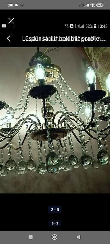 Çılçıraq, 10 və daha çox lampa, Xrustal lalafo.az -da Çılçıraq, 10 və daha çox lampa, Xrustal