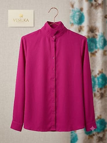 Qadın köynəyi – VESILKA - Rəng: parlaq fuksiya/mağenta - Model