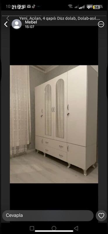 polkalı şkaf: Yeni, Açılan, 3 qapılı Düz dolab, Qarderob, paltar dolabı, Türkiyə — 21