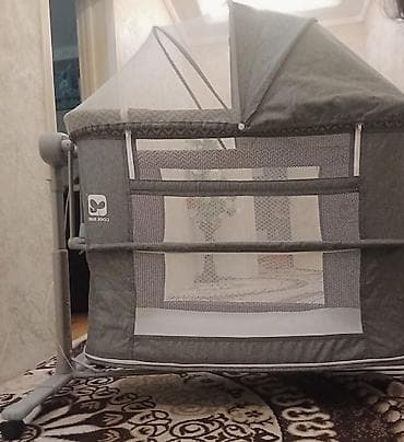 COOL BABY elektrikli beşik/yan beşik - Rəng: boz (mesh yanlıqlar) - — 1