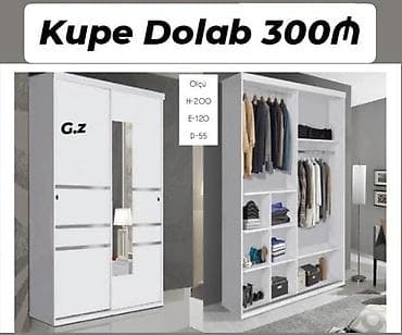 Kupe dolab – ağ rəngdə, sürüşkən qapılı model. Ölçü: H-200 sm, E-120 lalafo.az -da Kupe dolab – ağ rəngdə, sürüşkən qapılı model. Ölçü: H-200 sm, E-120