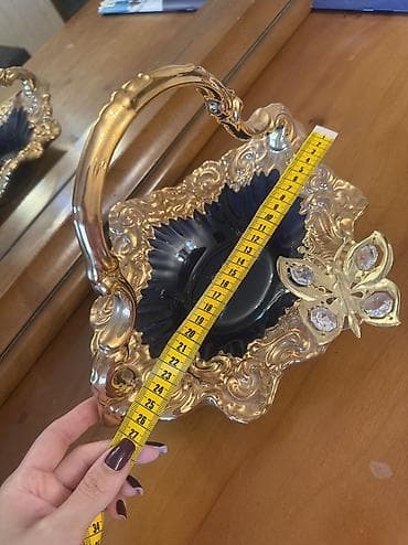 qara encir: Tort və şiriniyyat qabı, rəng - Qara, Keramika — 2