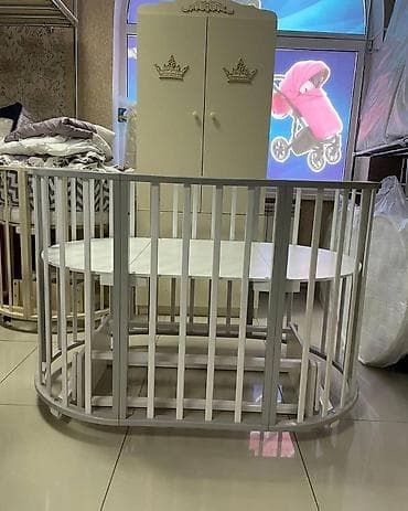 beryoza agaci: Oğlan və qız üçün, Yeni, Beşik, Matras ilə, Yellənmə mexanizm ilə — 7