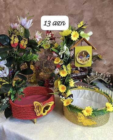 Güzgülər: Əl işləri – tematik dekor kompozisiyalar və səbət/traylar 1) Mini — 4