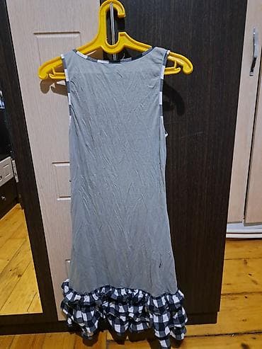 uzun bot: Qız üçün yay donu - Model: qolsuz, düz kəsim - Rəng: boz gövdə — 2