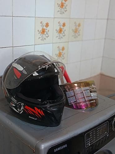 Мопеды, скутеры: Vega tam üzlü motosiklet dəbilqəsi + əlavə vizor - Brend/model: Vega — 1