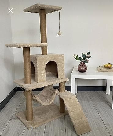 pisik ucun tualet: Pişiklər üçün tam dəst: oyun/istirahət kompleksi, qapalı və acıq — 1