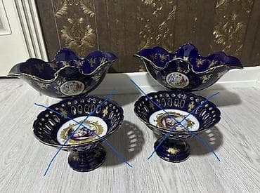 Meyvə qabı və şirniyyat qabı,Çex istehsalı porselen dəst -