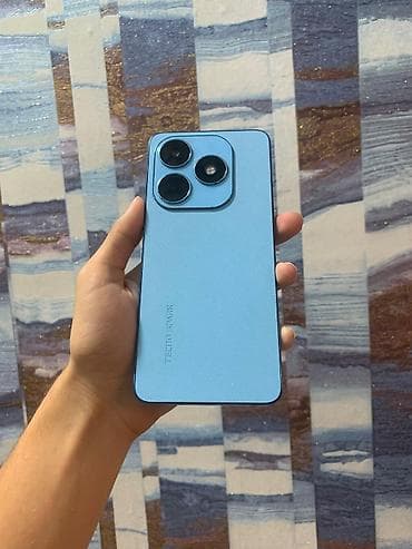 processor core i7: Tecno Spark 20, 256 GB, rəng - Göy, Face ID, Barmaq izi — 1