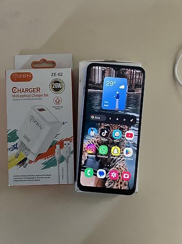 Samsung Galaxy A13, 64 GB, rəng - Göy, Barmaq izi, Face ID
