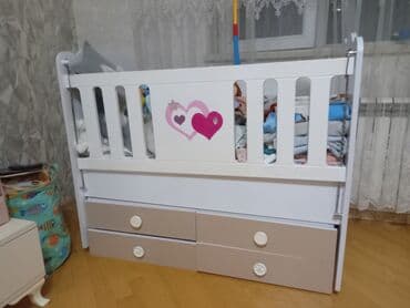 ağ uşaq carpayısı: Oğlan və qız üçün, Dördbucaq, Beşik, Dəstsiz, Matrassız, Yellənmə mexanizmsiz — 1