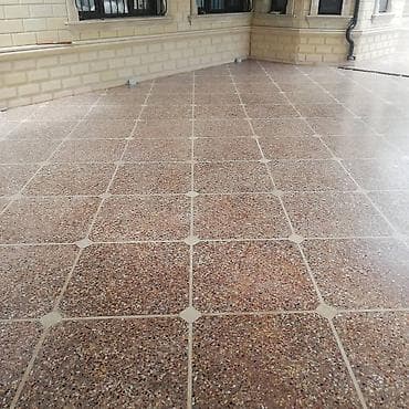 plastik qapi gence: Teras, həyət və pilləkənlər üçün mozaik-beton döşəmə işləri. - — 10