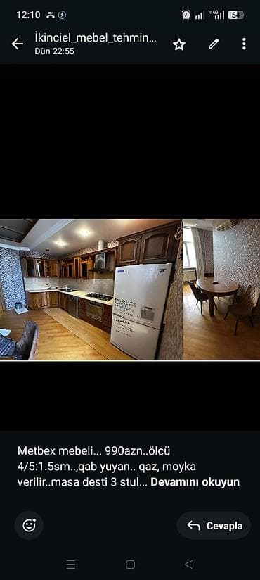 karaca qab: Metbex mebeli. 990azn. ölcü 4/5:1.5sm. ,qab yuyan. qaz, moyka — 1