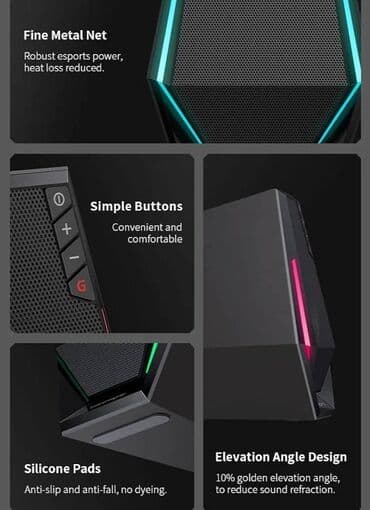 yamaha ses sistemi: 👉 Edifier G1500 Gaming 🔸Gaming !!! 🔸Bluetooth V5.3 🔸R/L 2,5W + 2,5W — 5