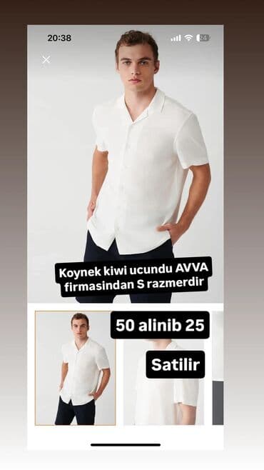 Polo köynəklər: Polo köynək, Avva, S (EU 36), rəng - Ağ