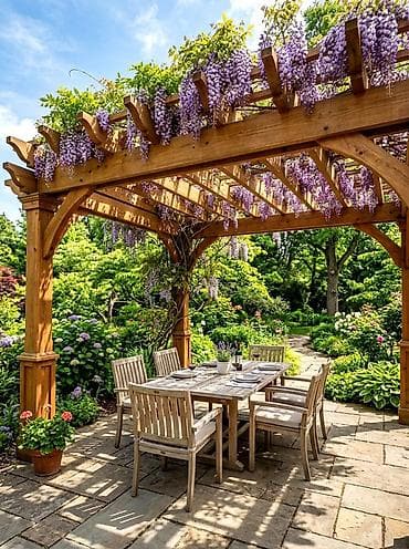 Açıq hava üçün taxta pergola istehsalı və quraşdırılması - Material