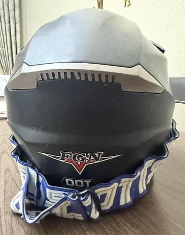 FGN off-road/dirt velosiped və motosiklet kaskı + qoruyucu eynək dəsti — 2