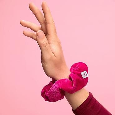 Cibli saç aksesuarı – iri, yumşaq “scrunchie” - Material: məxməri